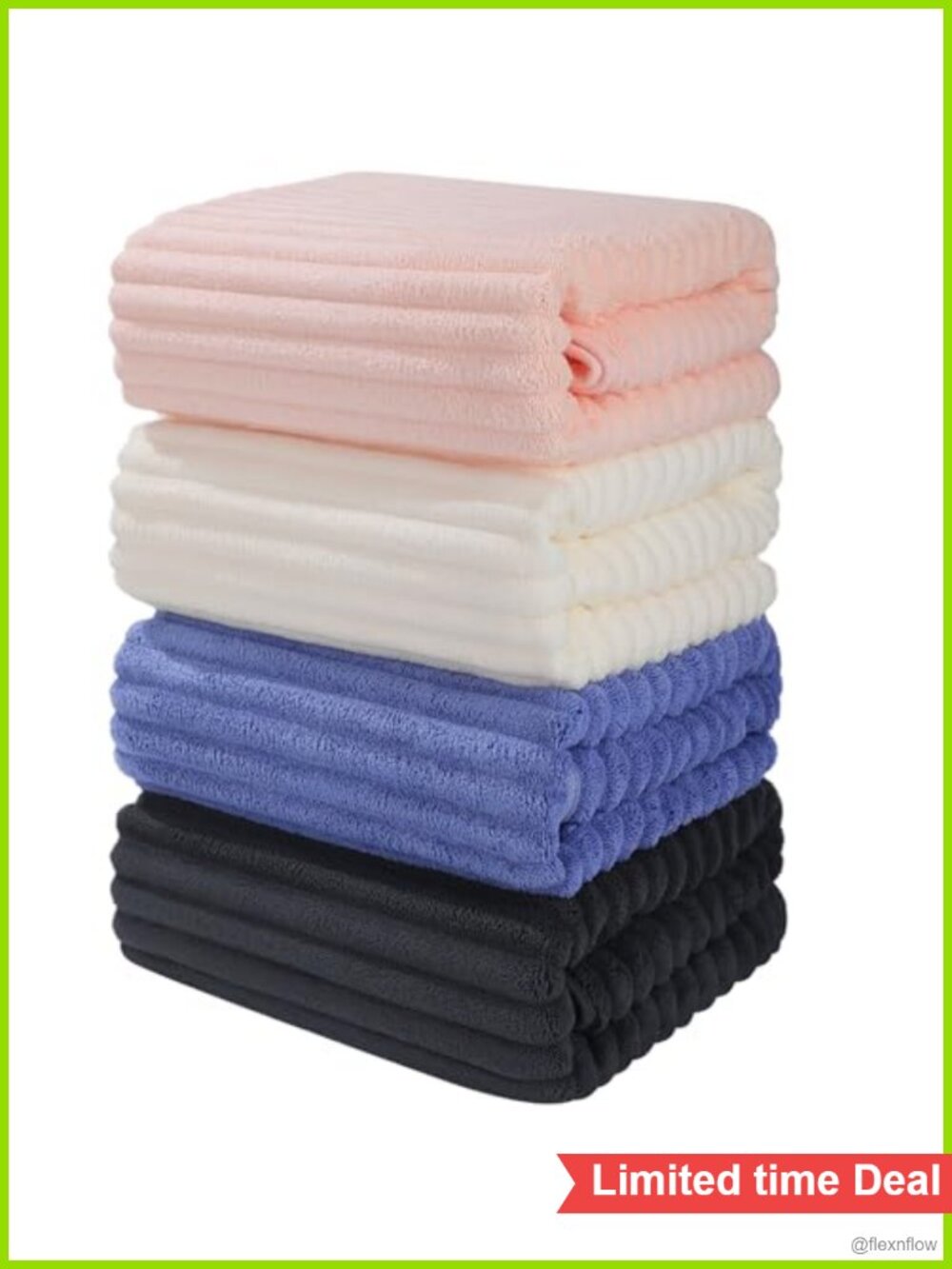 Luxury 4-Piece Quick-Dry Microfiber Bath Towel Set Soft Twill